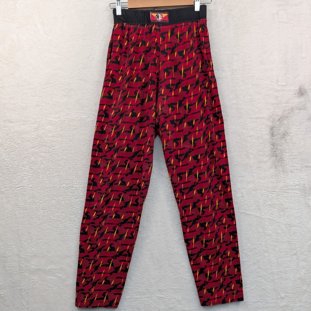 VTG FSU Seminoles Concepts Sport Pants Men's S Red Lightning Relaxed Tapered 90s